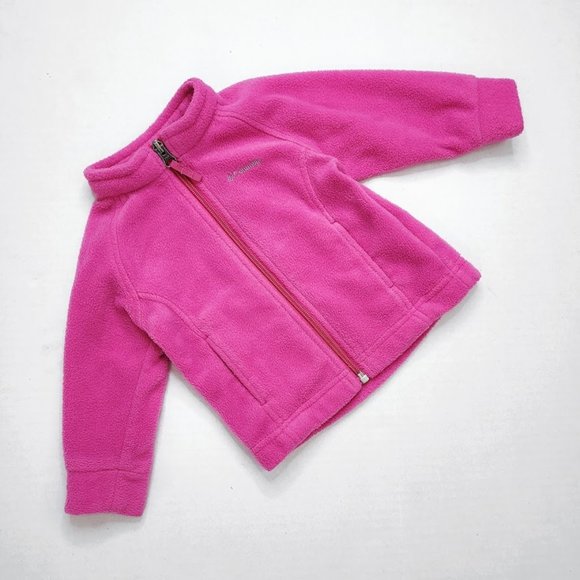 Columbia Other - Columbia Baby Infant Hot Pink Kids Zipper Front Pocket Fleece Jacket Coat Months